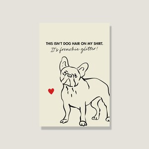 Postkarte 'Frenchie glitter', Frenchie Karte, Französische Bulldogge Postkarte, Hunde Karte, Postkarte für Hundebesitzer & Hundefans