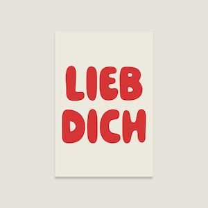 Postkarte 'Lieb dich', Karte für jeden Anlass, coole Postkarten, Spruch Postkarten Freundin, Einzug, Valentinstag, Geburtstag