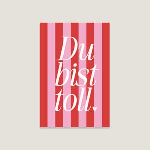 Postkarte 'Du bist toll', Karte für jeden Anlass, coole Postkarten, süße Postkarten für Freunde & Familie – Perfekt zum Verschenken