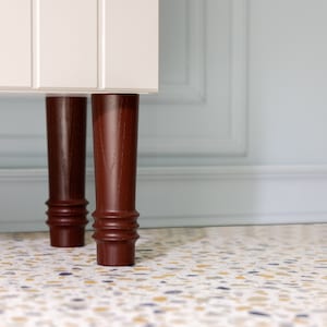 Hand-Painted Ash Wood Furniture Leg (16cm)