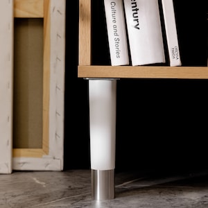 Hand-Painted Wooden Furniture Leg with Silver Toes (200mm)