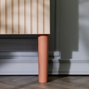 Hand-Painted Oak Furniture Legs: 20cm Cone-Shaped Sofa Feet