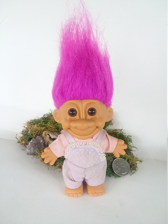 Vintage 4 Troll Purple Hair Girl Costume Etsy
