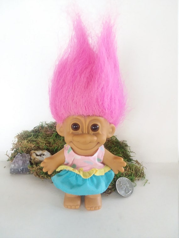 Vintage 4 Troll Purple Hair Girl Skirt Costume Etsy