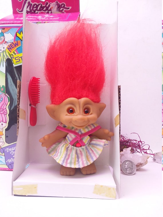 Vintage 4 Russ Treasure Troll Reddish Orange Hair Etsy