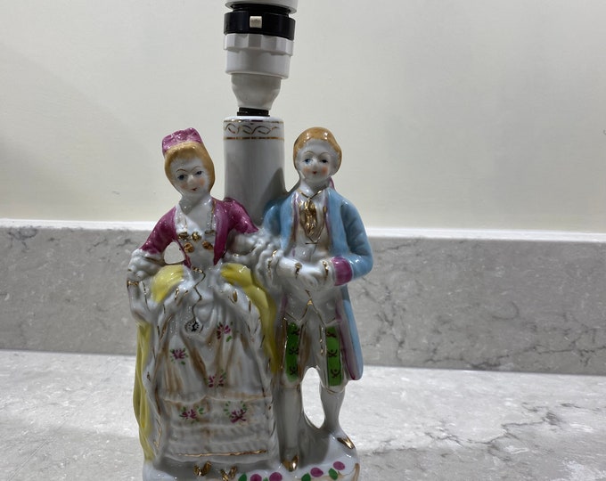 Vintage China Figurine Lamp Base Etsy