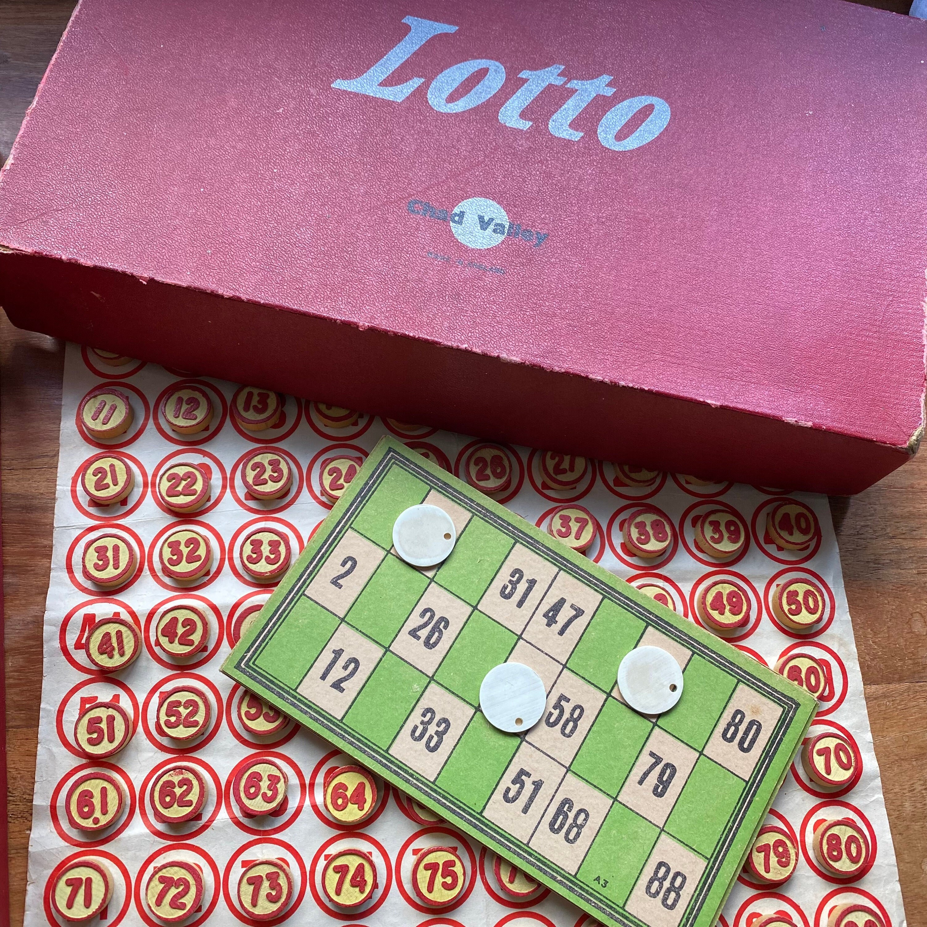 Vintage game loto bingo full set ussr 70th wooden barrels