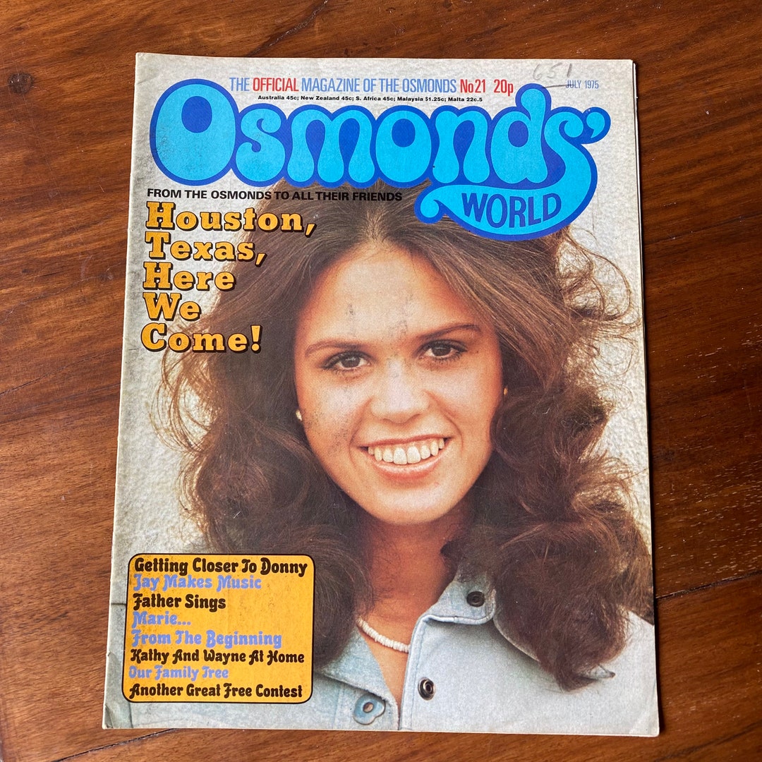 Osmonds World Issue 21 July 1975 1970s Magazine Etsy UK