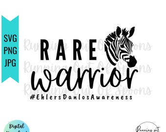 Cebra rara: concienciación sobre el síndrome de Ehlers Danlos, SVG, PNG, JPG