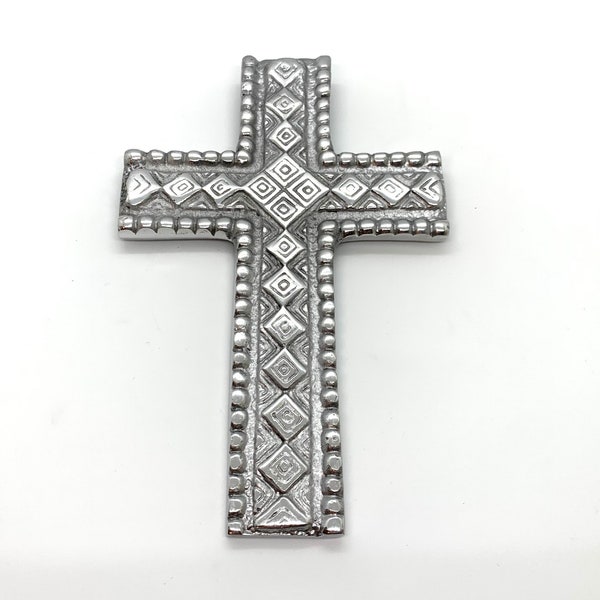 Wall Hanging Pewter Cross Mosaic