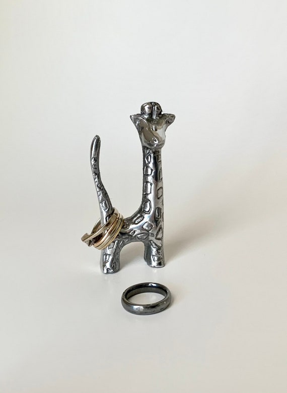 Small Metal Crafted Giraffe Ring Australia