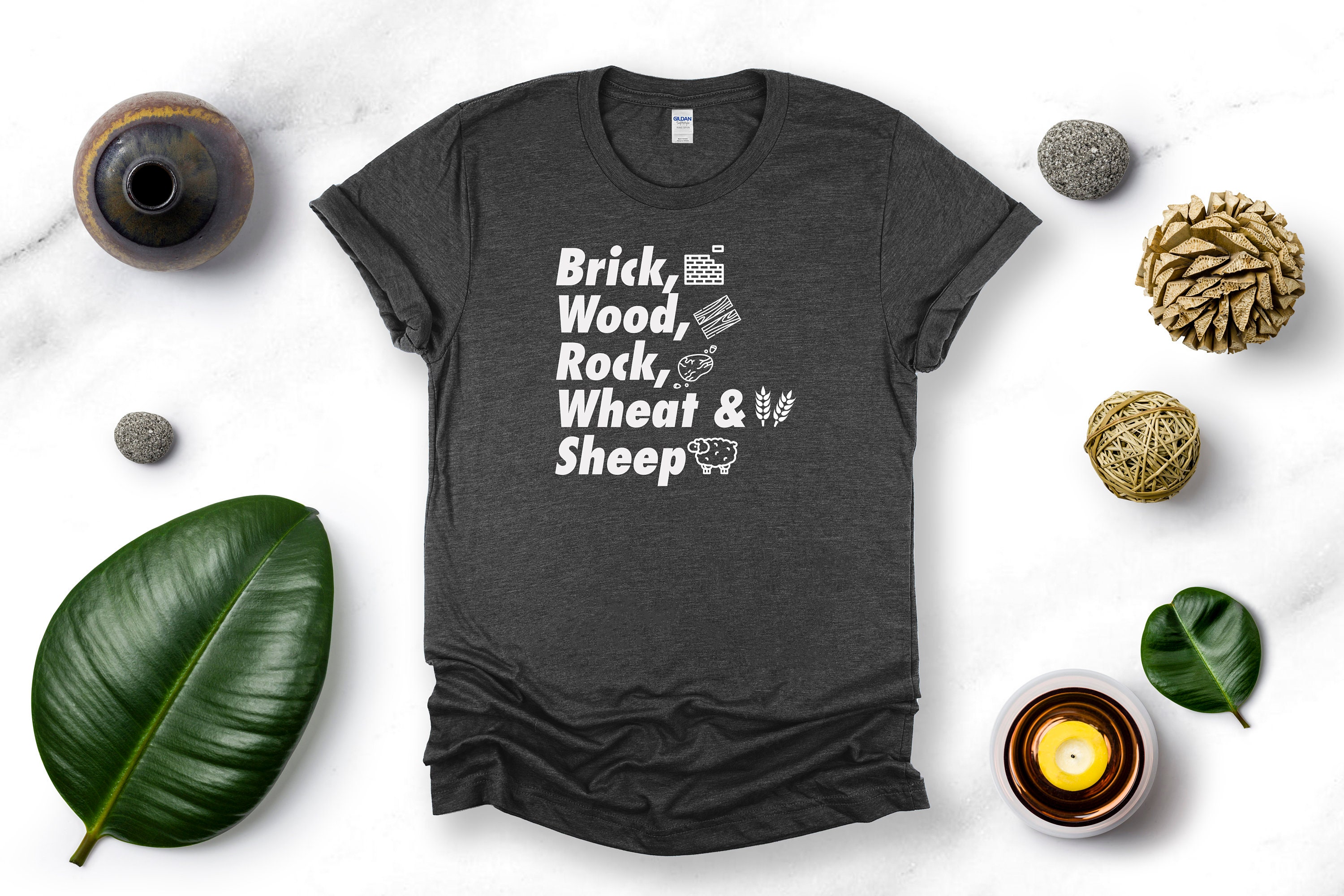 Brick, Wood, Rock, Wheat, & Sheep T-Shirt Brick, Wood, Rock, Wheat, & Sheep T-Shirt