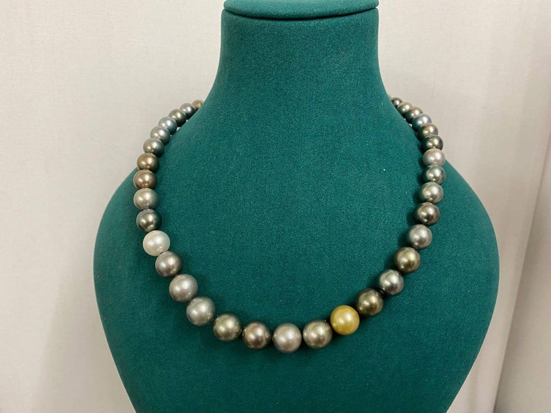 8-11mm Tahitian Pearl Strand Necklace,multi-color Pearl Strand Necklace ...