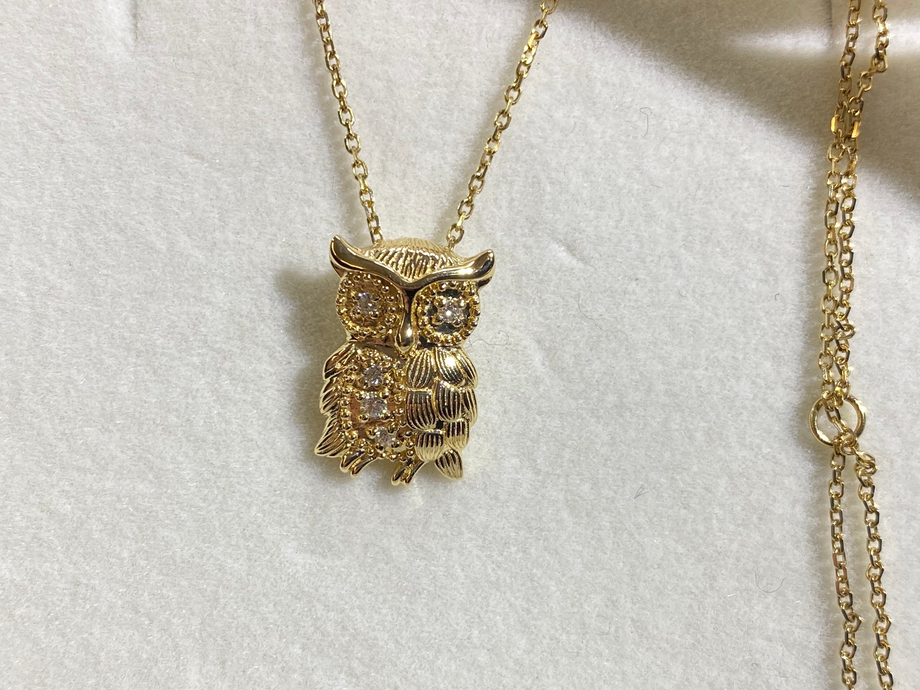 Owl Pendant18k Yellow Gold Owl Pendant 