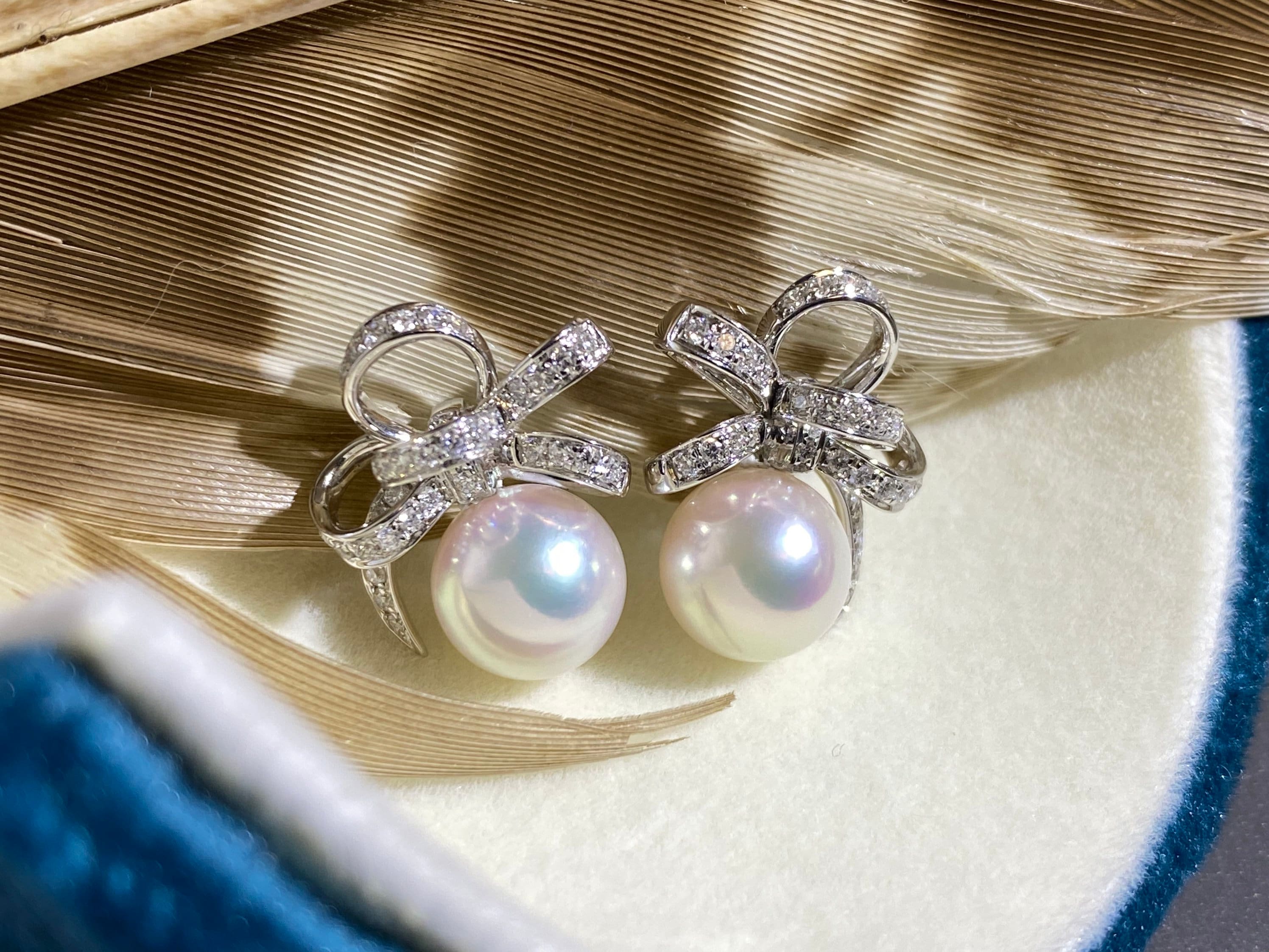 Crystal Water Drops Tassel Full Diamond Bow Stud Earrings