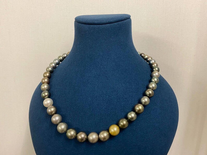 8-11mm Tahitian Pearl Strand Necklace,multi-color Pearl Strand Necklace ...