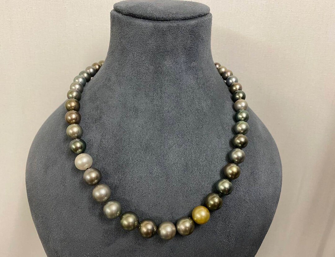 8-11mm Tahitian Pearl Strand Necklace,multi-color Pearl Strand Necklace ...