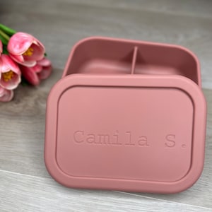 Personalized Silicone Lunch Box, Custom Lunch Box, Custom Bento Box, Kid Custom Lunch Box, Custom Food Storage