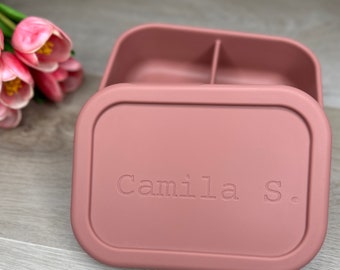 Personalized Silicone Lunch Box, Custom Lunch Box, Custom Bento Box, Kid Custom Lunch Box, Custom Food Storage