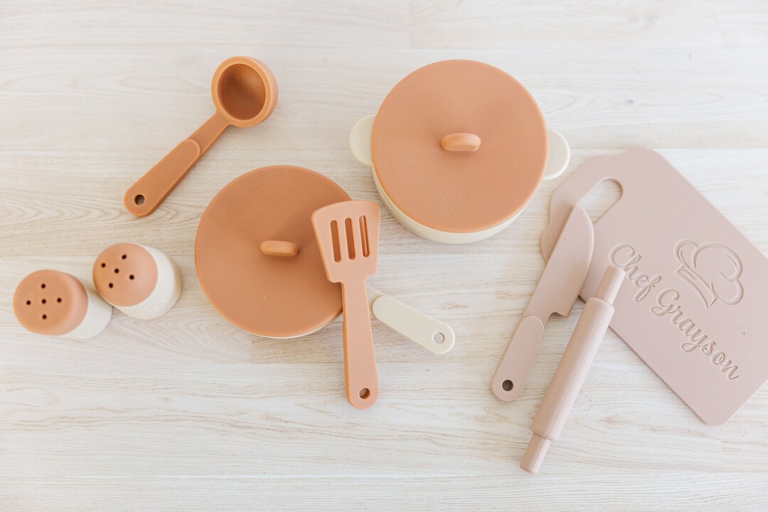 Personalized Kid's Cooking Set, Kitchen Gift for Toddler, Custom