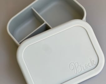 Personalized Silicone Lunch Box, Custom Lunch Box, Custom Bento Box, Kid Custom Lunch Box, Custom Food Storage