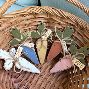 Osterkorbanhänger, Karottenanhänger, Korbanhänger, personalisierter Osterkorbanhänger für Kinder, Ostern, Osteranhänger, Osterdeko, Hasenanhänger, Ostergeschenke, Karottenanhänger