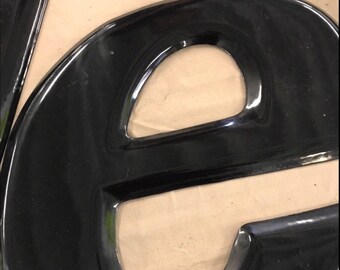 Porcelain Sign Letter - Black-E