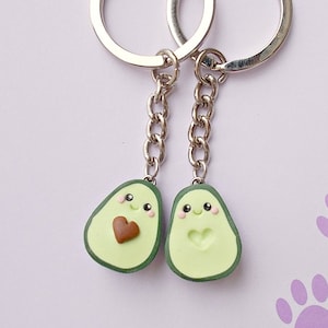 Best Friend Gifts Valentines Day Easter Gift Avocado Keychain Boyfriend Girlfriend Gift for him her Gift for best friends image 3