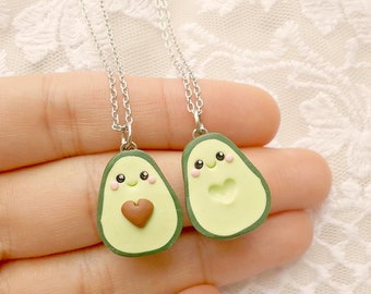 Avocado Necklace  Gift Set - Funny Necklace - Valentines Day Gift for Boyfriend Girfriend - Best Friend Gift for him her - Gift for Couple