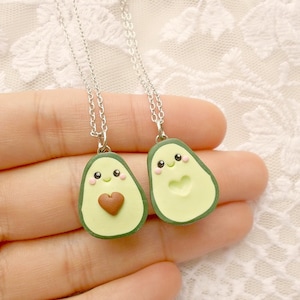 Avocado Necklace  Gift Set - Funny Necklace - Valentines Day Gift for Boyfriend Girfriend - Best Friend Gift for him her - Gift for Couple