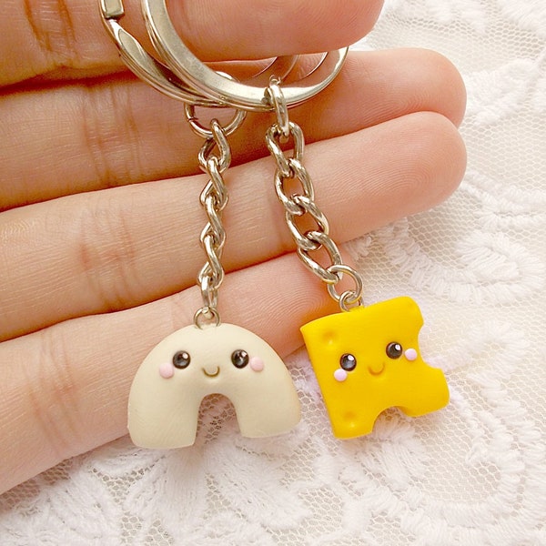 Mac and cheese best friend keychains - Best friend keychains - Easter Gift - Best Friend Gift -Valentines Day Gift