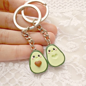 Best Friend Gifts Valentines Day Easter Gift Avocado Keychain Boyfriend Girlfriend Gift for him her Gift for best friends image 1