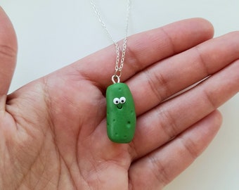 Pickle dill necklace for best friends - Adorable accesory for your funny personality! can come in single necklace or set of 2 for besties!