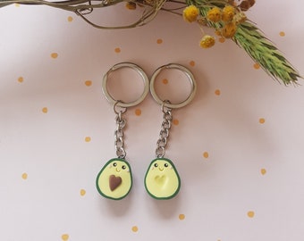 Mini Avocado Keychain Set With Heart - Perfect gift for your lover or best friend - Valentine Day Gift