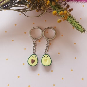 Mini Avocado Keychain Set With Heart - Perfect gift for your lover or best friend - Valentine Day Gift