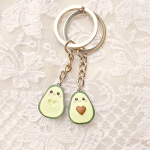 Best Friend Gifts Valentines Day Easter Gift Avocado Keychain Boyfriend Girlfriend Gift for him her Gift for best friends image 2