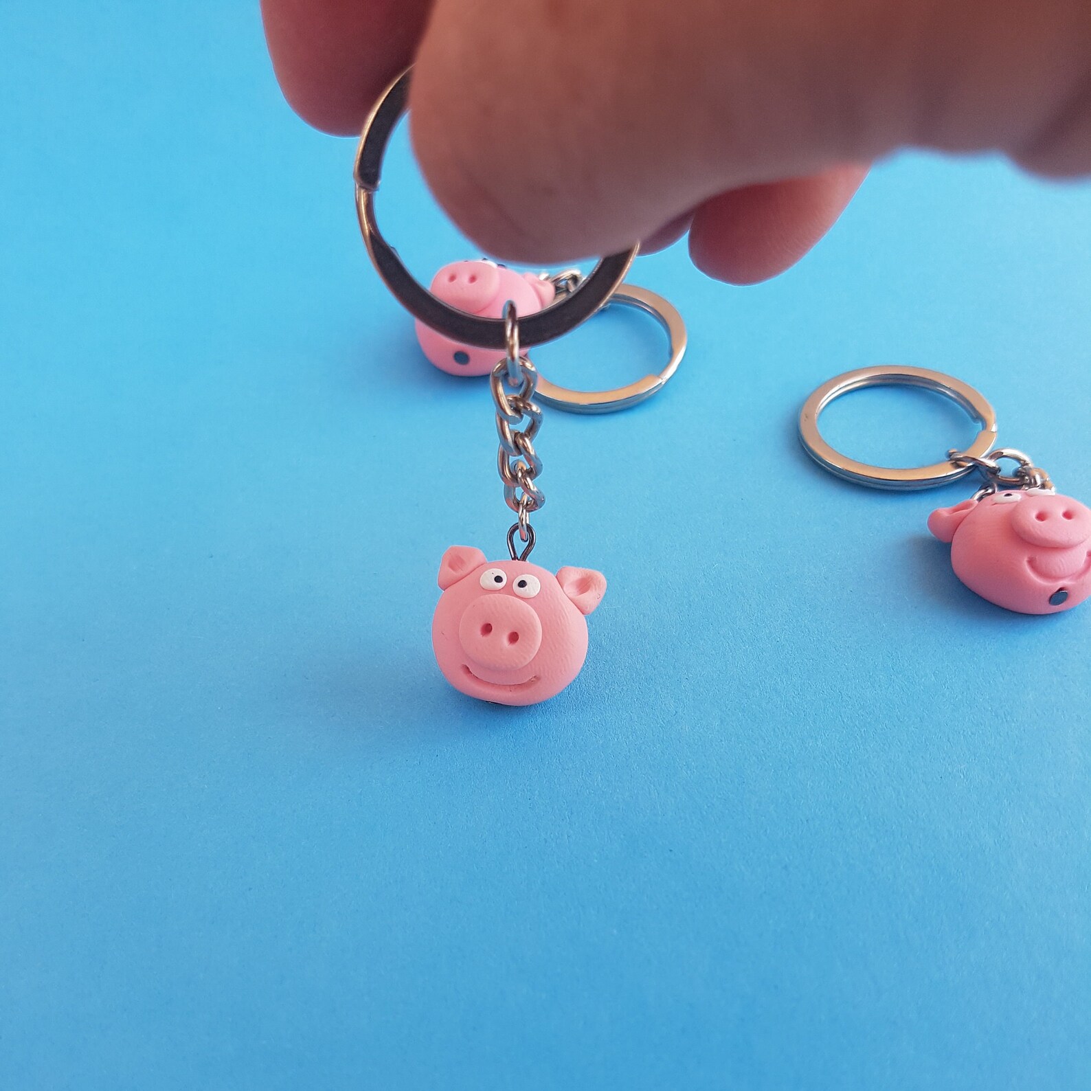 Pink Pig Keychain Kawaii Pig Funny Gifts Best Friend Etsy