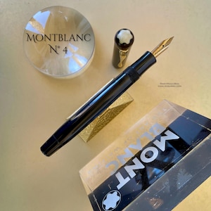 Montblanc Simplo N. 4 made in Dänemark Vintage fountain pen - original gold  nib EF flex -Excellent