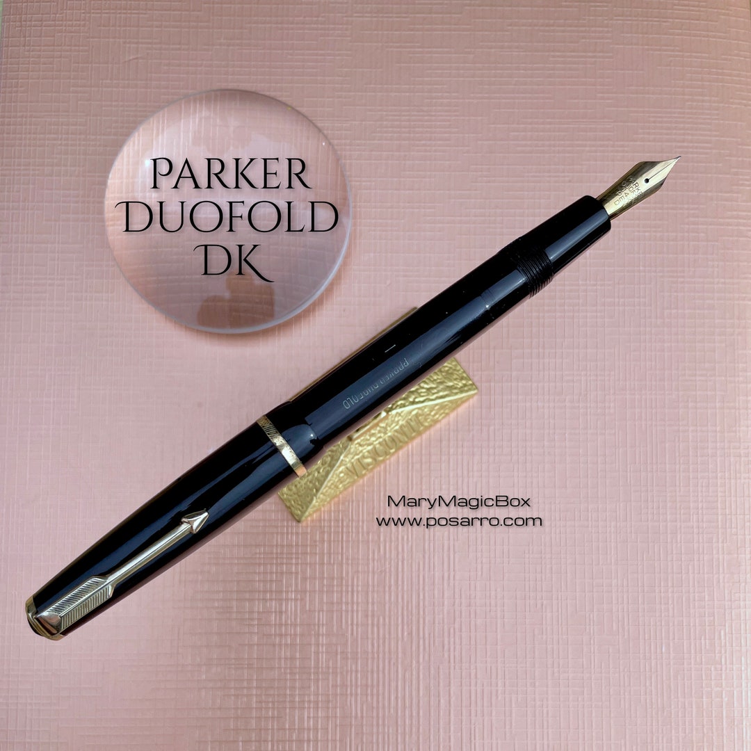 PARKER Duofold Danish Vintage Fountain Pen - Original Gold Nib EF ...