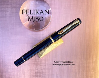 Pelikan M150 – Füllfederhalter schwarz – vergoldete Feder, mittelneuer Zustand, NOS