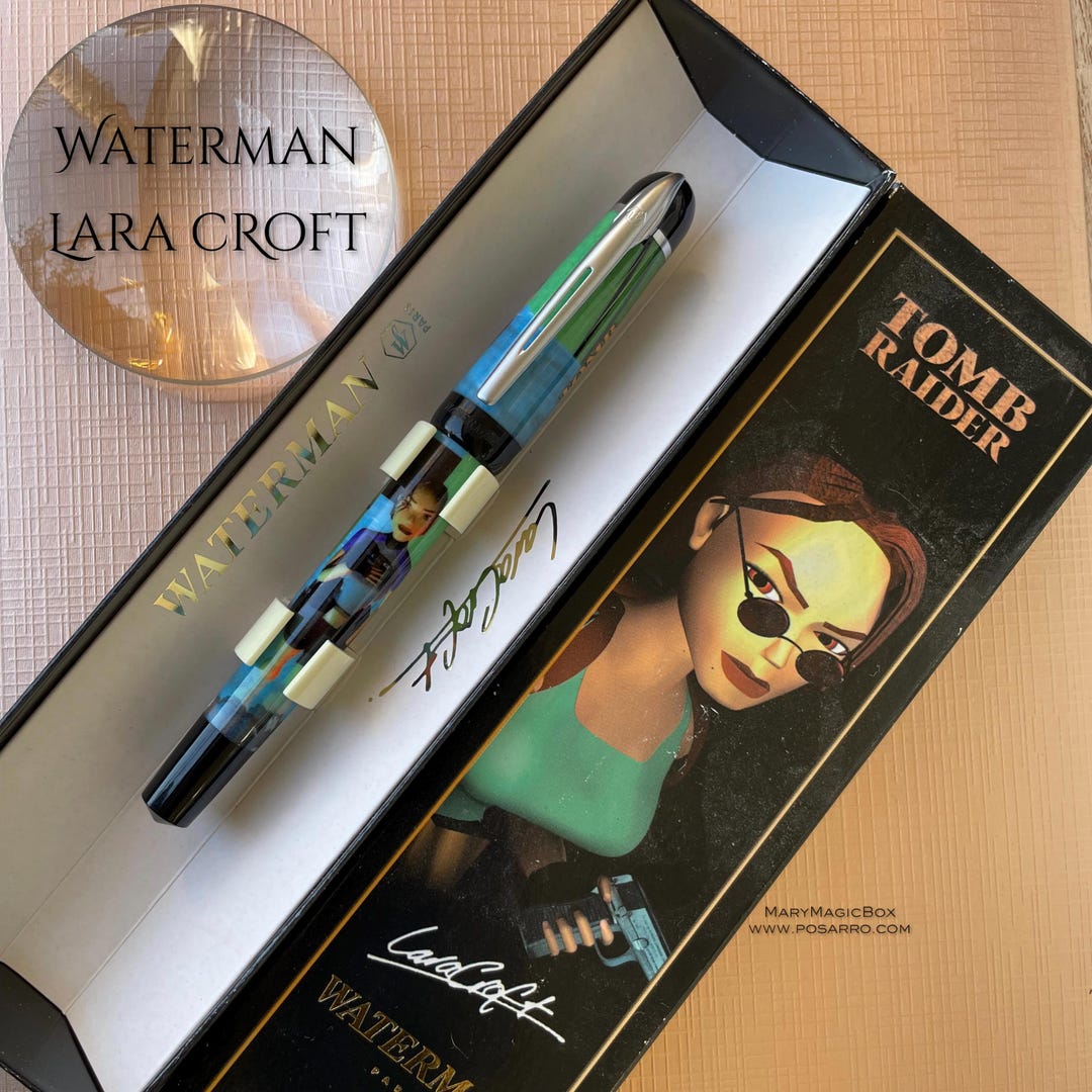 Stylo Waterman Phileas Kultur Edition Spéciale Lara Croft - Comme Neuf - Sérigraphie Collector