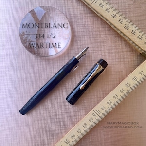 MONTBLANC  334 1/2 fountain pen- original steel nib 4 1/2 OB  flex -year 1940 wartime