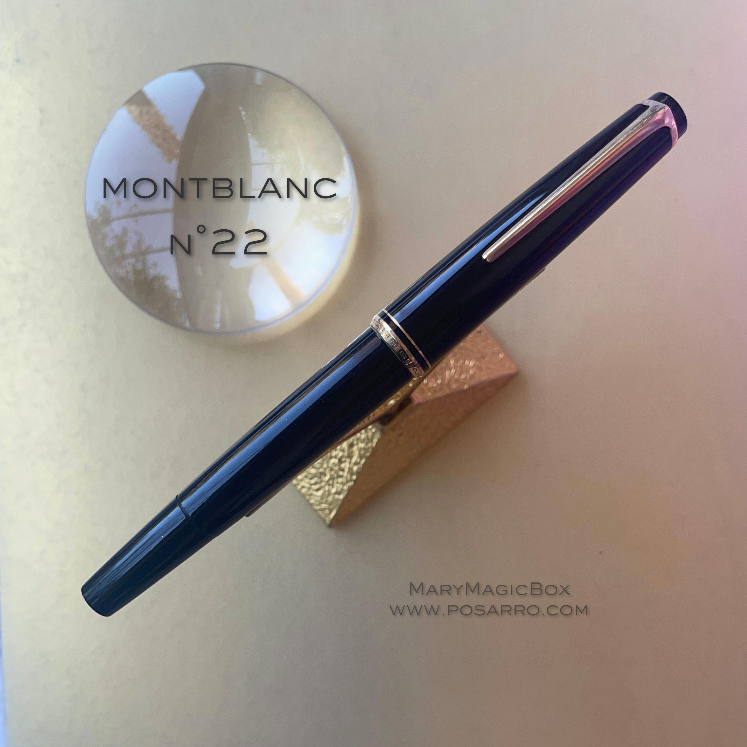MONTBLANC 22 Vintage Fountain Pen 60 ties Black gold Nib Extra Fine excellent Writing Condition Etsy