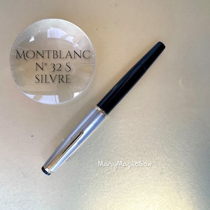Stylo plume Montblanc Set III Series plume aile 32 S et crayon 35 S corps noir capuchon argent très rare