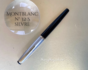 Montblanc III Series Set 32S Füllfederhalter und 35S Bleistift, schwarzer Körper, silberne silberne Kappe, sehr selten