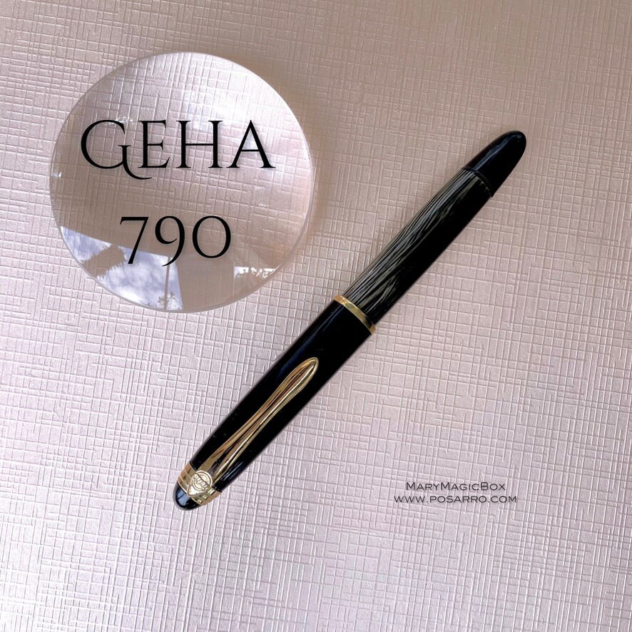 希少品 geha 万年筆 14K 790 BS 極細 ゲーハー ゲハ ドイツ Geha 14金万年筆 ドイツ製 Vintage fountain pen GEHA 790 rare gray