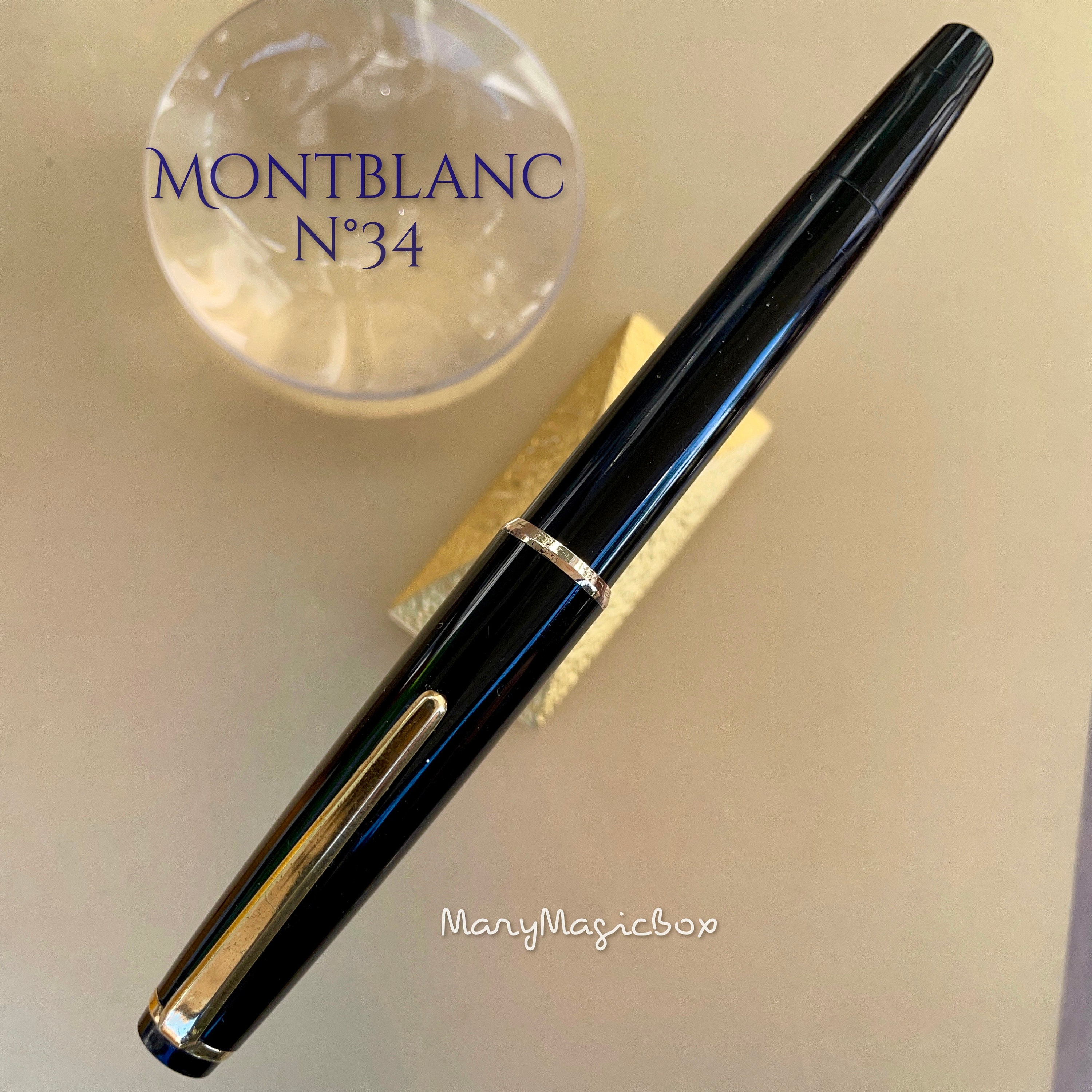 Montblanc 34 Vintage 60ties Fountain Pen Original Gold 14 Ct Nib Ob excellent Condition Etsy