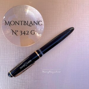 MONTBLANC 342 G Vintage Fountain Pen Original Gold 14 K Nib OB Excellent Condition Etsy