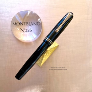 Montblanc Dänemark no.226 black  peakish cap top Vintage fountain pen - gold  nib  F semi-flex-Excellent condition