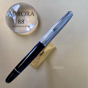 Vintage fountain pen Aurora 88 Nikargenta gold 14 k nib F - made in Italy 1946-53